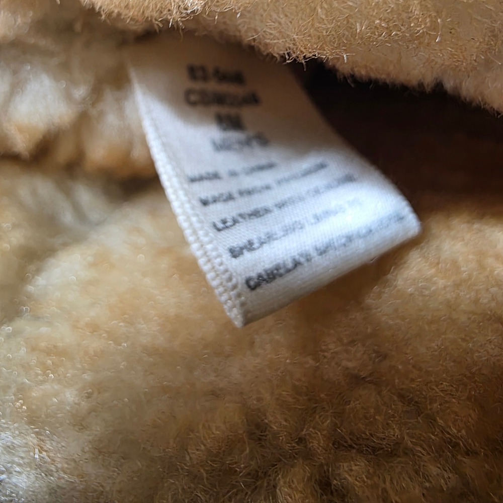 Cabelas Mens Winter Snow Boots Tan Suede Shearling Lined 8M Waterproof Shell - Picture 6 of 6